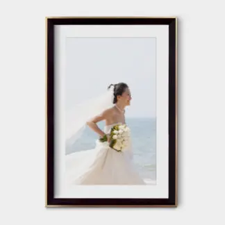 khung ảnh cưới đen viền vàng 60x90 3,5cm
