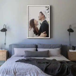 khung ảnh cưới gỗ trắng 60x90 2cm 2