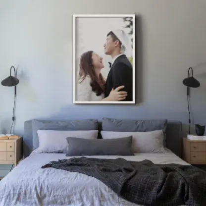 khung ảnh cưới gỗ trắng 60x90 2cm 2