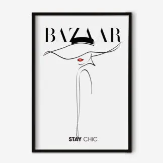 tranh poster trang den bazaar