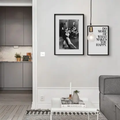 Tranh vingate khiêu vũ trắng đen - KK 143764 - Hình ảnh 2