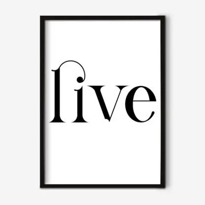 Live - Tranh typography hiện đại