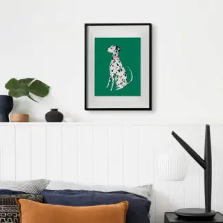 50x70 chó xanh khung hộp 2