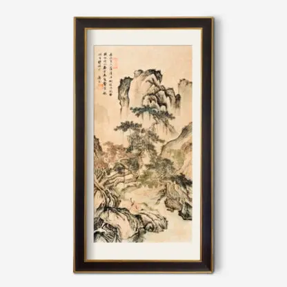 Tranh sơn thuỷ - Tranh khung kính - Hình ảnh 4