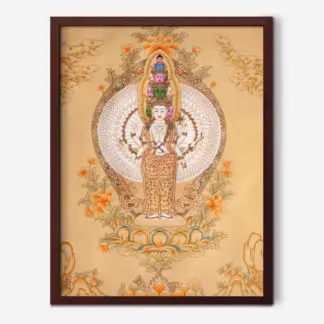 Tranh Phât màu trung tính tranh canvas lụa 1