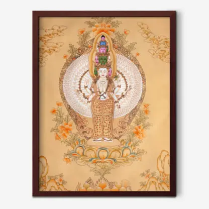 Tranh Phât màu trung tính tranh canvas lụa 1