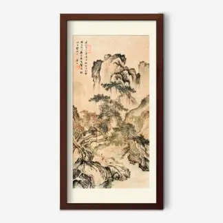 Tranh sơn thuỷ - Tranh khung kính