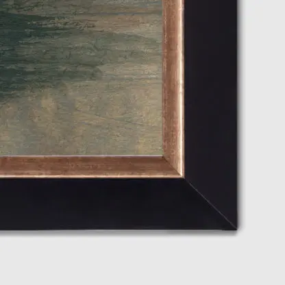 hoa poppy đỏ canvas khung viền đen sang trọng 3
