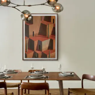 khung hộp. trừu tượng lập thể 60x80 nau 2