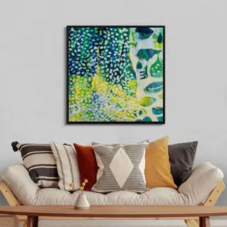Tranh trừu tượng hiện đại màu xanh - Tranh canvas họa sĩ Simonida Djordjevic