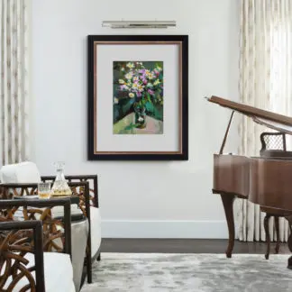 tranh khung kính bình hoa khung cổ điển vàng đen cao cấp 60x80 3