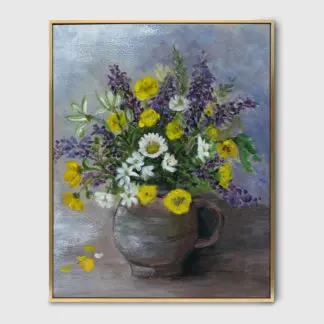 tranh lọ hoa sắc màu in canvas 1