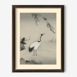 A traditional portrait of a beautiful Japanese crane by Kano Motonobu (1476-1559)-428178-jpeg 1