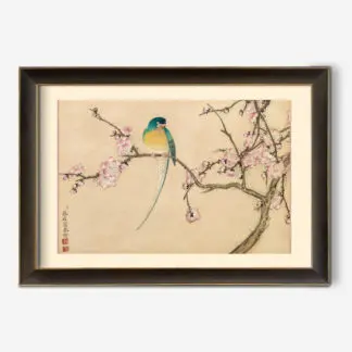 Bird with Plum Blossoms (18th Century) painting in high resolution by Zhang Ruoai id-2821765-jpeg
