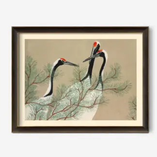 Cranes from Momoyogusa–Flowers of a Hundred Generations (1909) by Kamisaka Sekka-id-2049894-jpeg 1