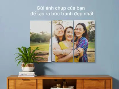 in tranh canvas gia đình theo yêu cầu