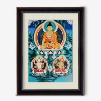Tranh Phât màu nền xanh 1 50x70