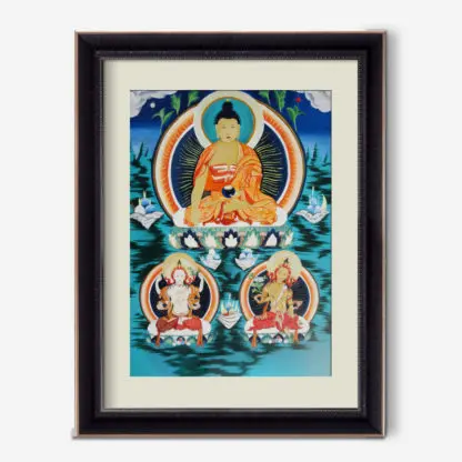 Tranh Phât màu nền xanh 1 50x70