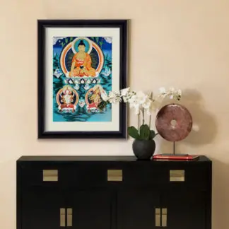 Tranh Phât màu nền xanh 1.1 50x70