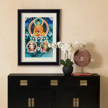 Tranh Phât màu nền xanh 1.1 50x70