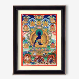 Tranh Phât màu trung tính tranh canvas lụa 4 50x70