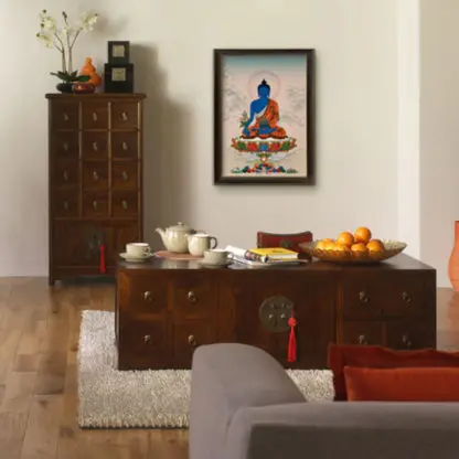 Tranh Phật nền màu trung tính 1.1 50x70
