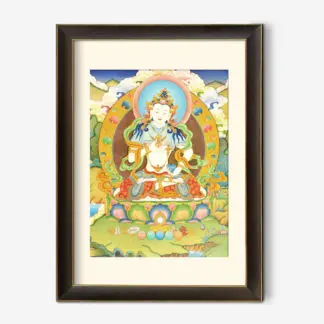 Tranh phật màu xanh lá chuoi 1 50x70