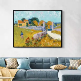 Ngôi nhà nông trại ở Provence - Tranh canvas Vincent Van Gogh (1888)