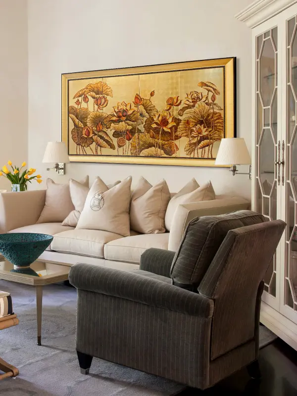 BST tranh hoa sen sơn mài