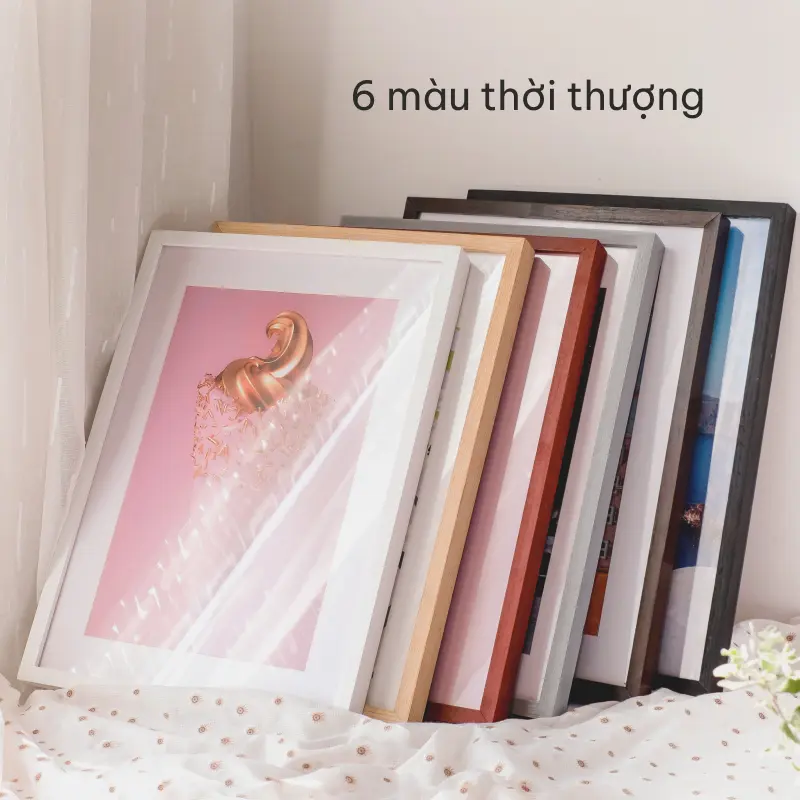 Khung tranh gỗ 6 màu thời thượng