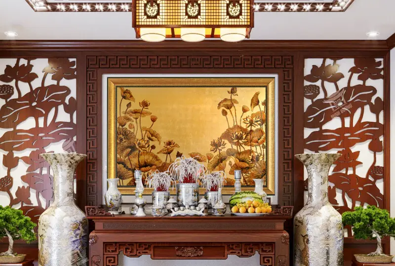 Tranh phòng thờ liên hoa diệu pháp