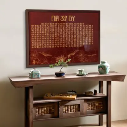 Tranh Chú Đại Bi sơn mài dát vàng treo bàn thờ Phật - Hình ảnh 6