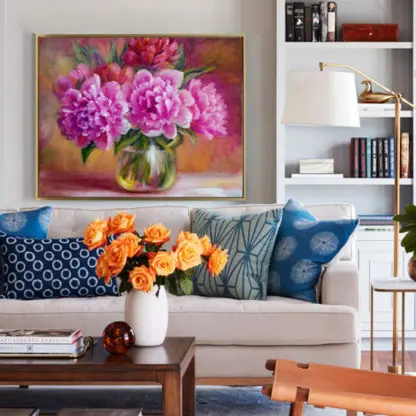 Peony VI - Tranh canvas hoa mẫu đơn - Hình ảnh 3