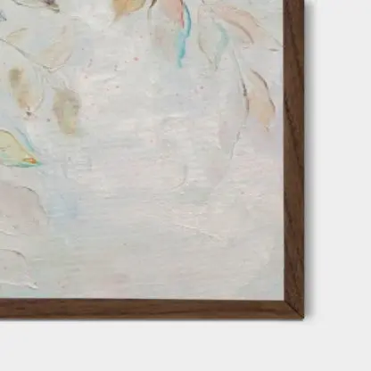 Tranh hoa mẫu đơn canvas khung nâu - PE2 - Hình ảnh 3