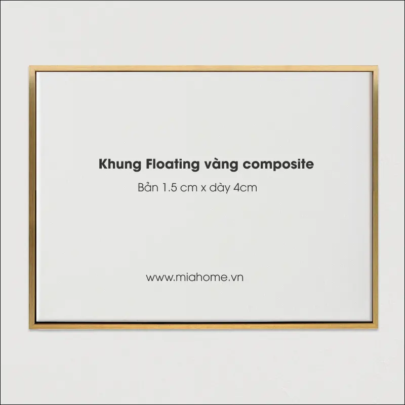 VÀNG khung tranh canvas floating 3