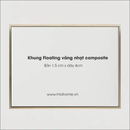 Vàng đỏ khung tranh canvas floating 3