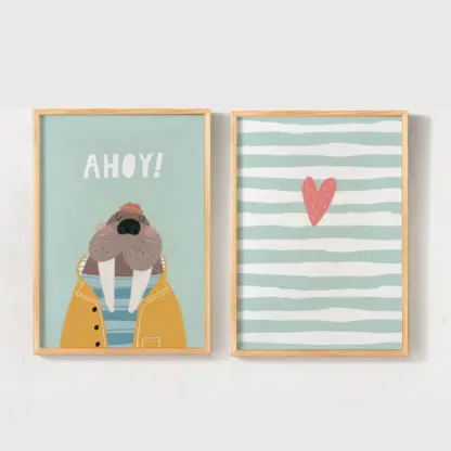Ahoy - Bộ 2 tranh cho phòng bé - Hình ảnh 2