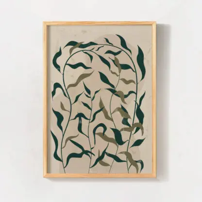 Botanical no.1 tranh lá cây hiện đại