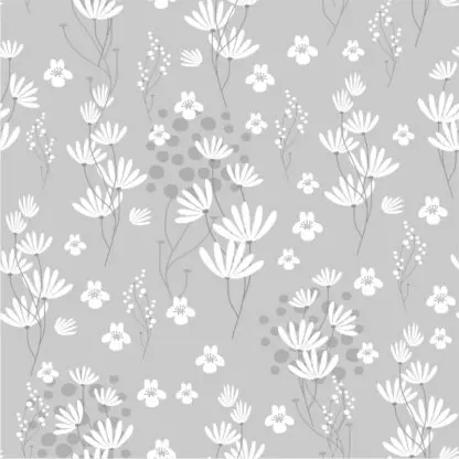 Daisy giấy dáng tường màu xám 1