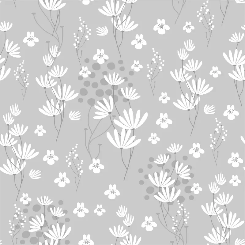 Daisy giấy dáng tường màu xám 1