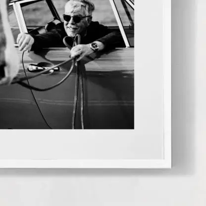 The man in car - Ảnh ngựa và xe treo tường trắng đen - Hình ảnh 3