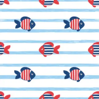 Fish Blue - Tranh dán tường cho bé