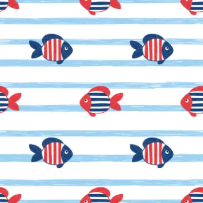 Fish Blue - Tranh dán tường cho bé