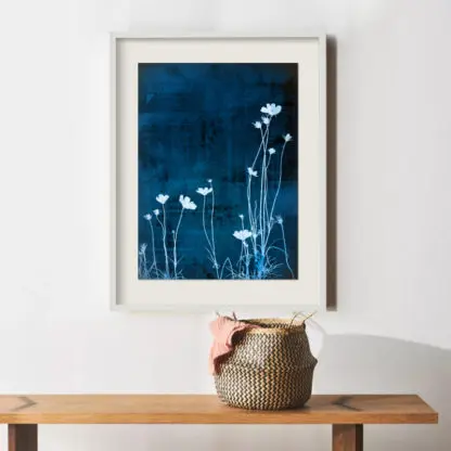 Flowers âm bản tranh khung kính hiện đại - Hình ảnh 2