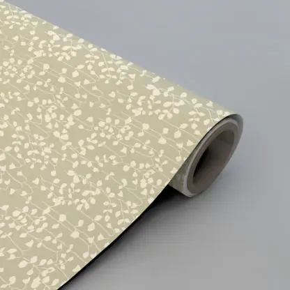 Hoa liti giấy dán tường màu be 2