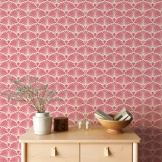 Họa tiết liền mạch màu hồng - Tranh dán tường c