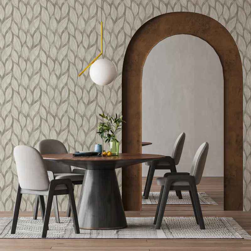 Leaves giấy dán tường beige 3