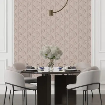 Luxe line giấy dán tường hồng phấn 3