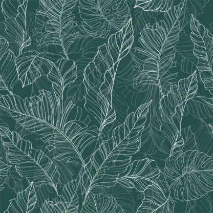 The leaf giấy dán tường xanh 1