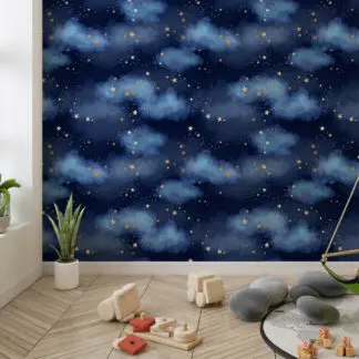 Cloudy Blue - Tranh dán tường cho bé